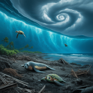 Hurricane Walaka wipes out a marine wildlife habitat