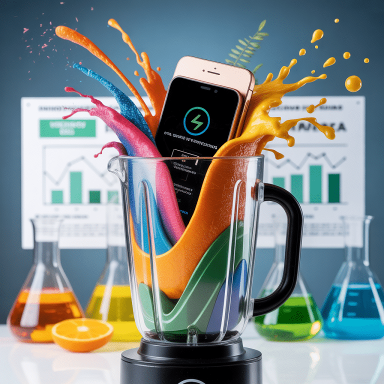Scientists shred phone in a blender to show climate costs