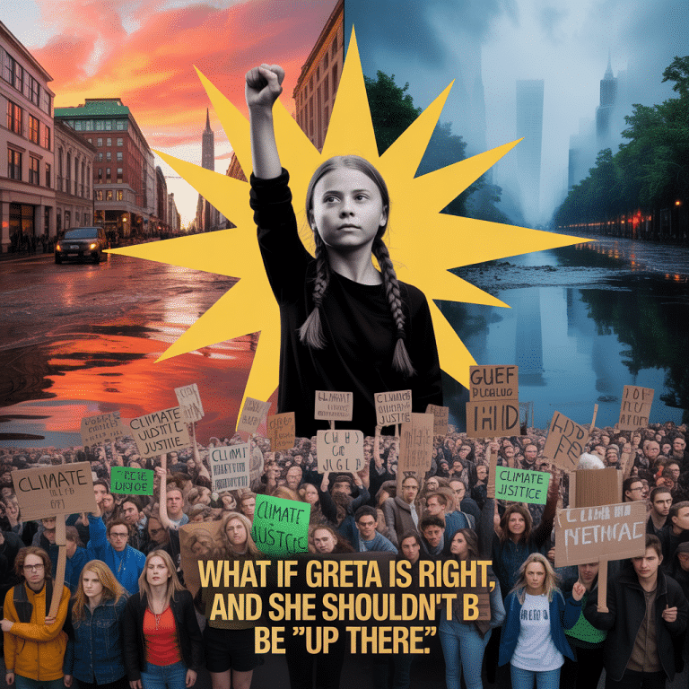 What if Greta is right, and she shouldn’t be ‘up there’