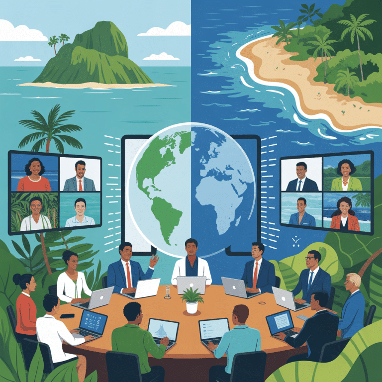 Island nations hold climate-friendly summit without travel