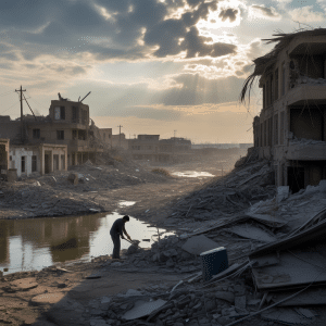 Rebuilding a shattered Iraq, with the recycled debris of war