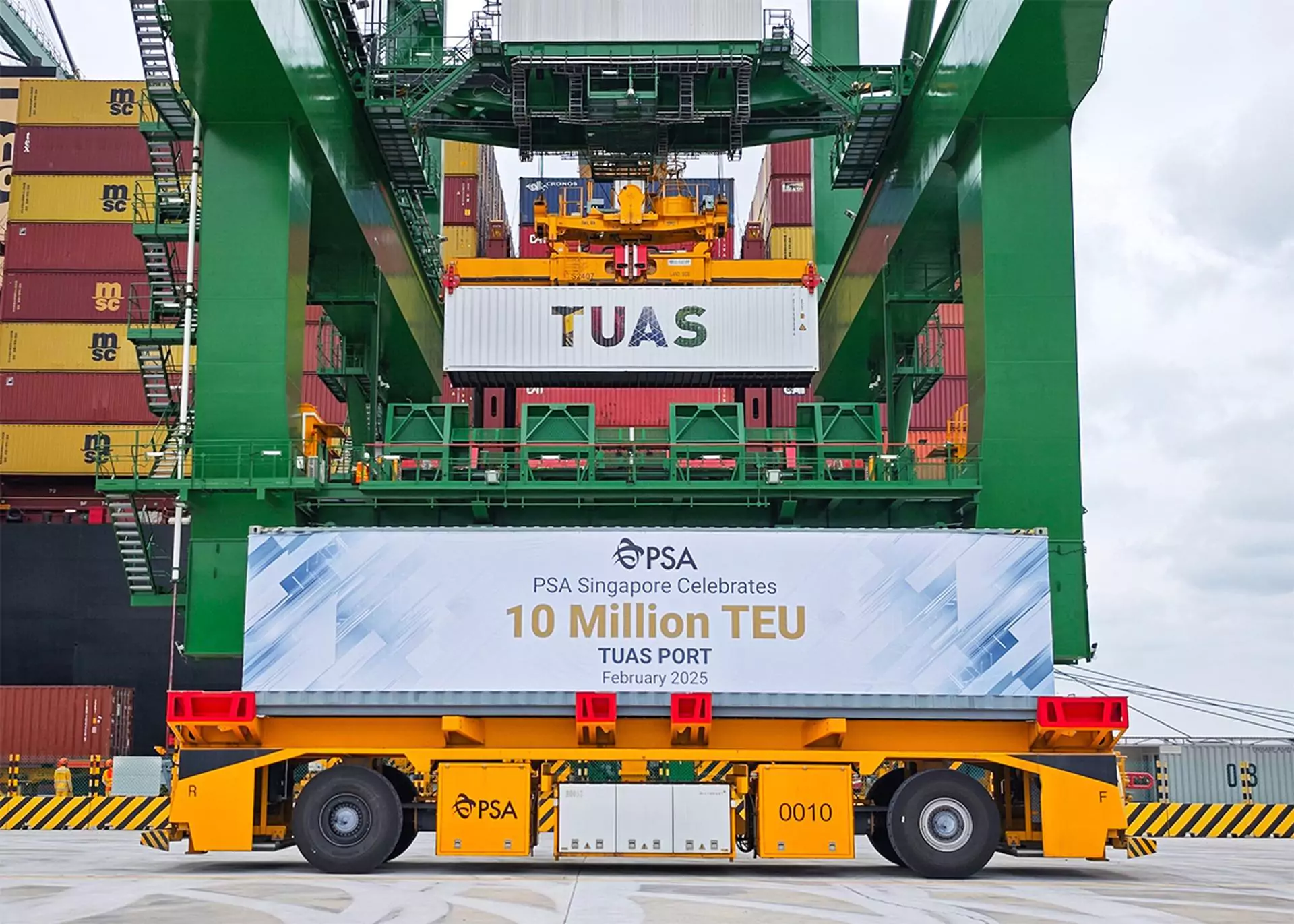 Since its opening in 2022, Tuas port has managed 10 million containers, with expectations to reach 65 million annually by the 2040s.