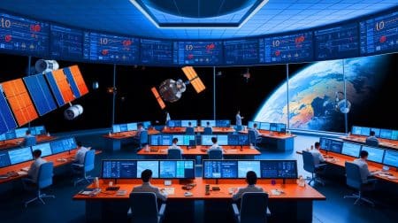 Illustration of China's ambitious space traffic management system for low Earth orbit satellites (AI-generated, non-realistic illustration). Credit: Ideogram.