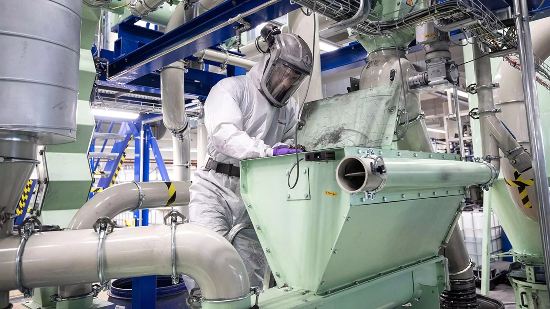 Porsche is currently processing high voltage batteries at their facility.