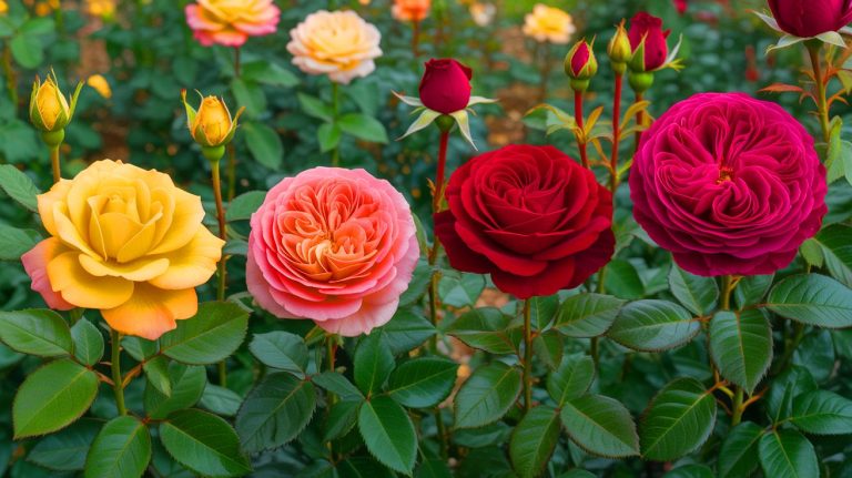 Illustration of the evolutionary journey of roses from a 30-million-year-old yellow ancestor to modern red blooms (AI-generated, unrealistic). Credit: Ideogram.