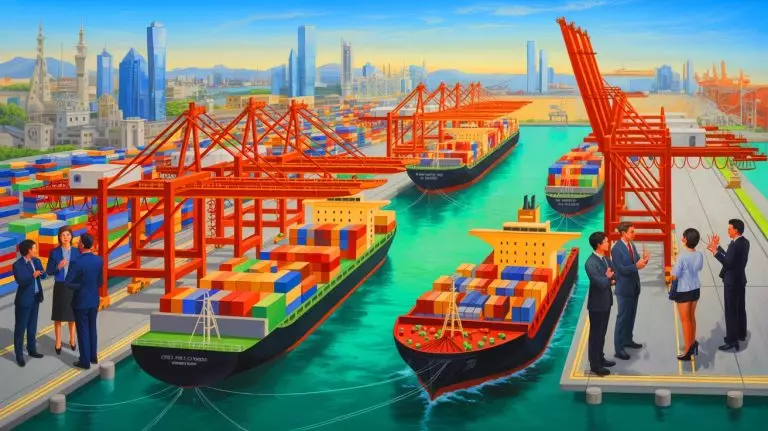 Illustration of China's strategic economic maneuvers and diplomatic outreach. Image generated by AI.