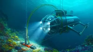 Illustration of China's deep-sea cable-cutting device capable of severing undersea communication lines. Image generated by AI.