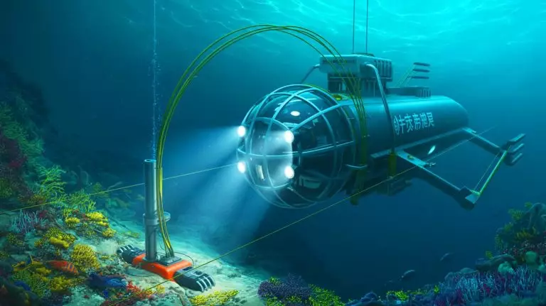 Illustration of China's deep-sea cable-cutting device capable of severing undersea communication lines. Image generated by AI.
