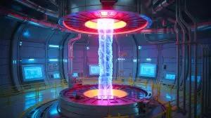Illustration of France's WEST Tokamak reactor achieving a record plasma reaction (AI-generated, unrealistic). Credit: Ideogram.