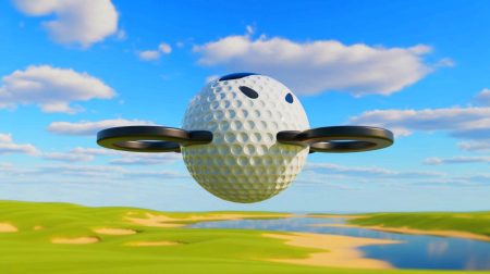 Illustration of a spherical prototype with programmable dimples inspired by golf balls. Image generated by AI.