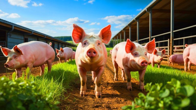 Illustration of CRISPR-edited pigs approved for human consumption in the US (AI-generated, unrealistic). Credit: Ideogram.