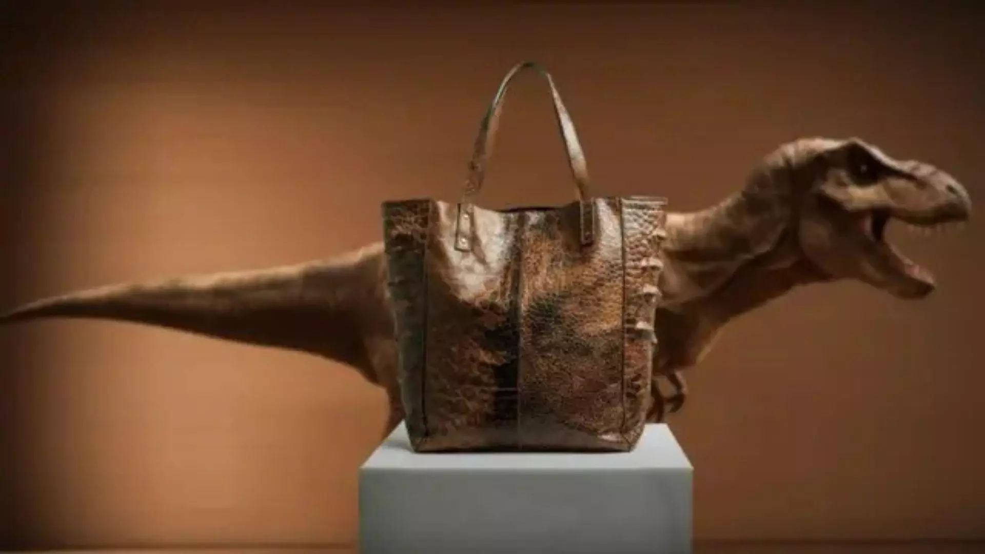 A T. rex DNA-based leather bag might be released this year for the first time.