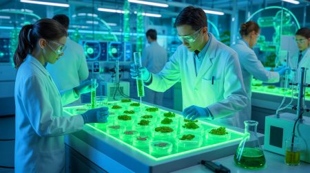 Illustration of a revolutionary bio-battery utilizing electroactive microorganisms for sustainable energy storage (AI-generated, non-realistic illustration). Credit: Ideogram.