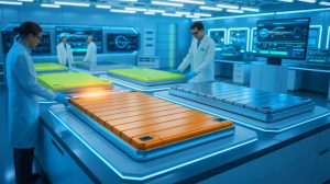 Illustration of CATL's groundbreaking battery technologies for electric vehicles. Image generated by AI.