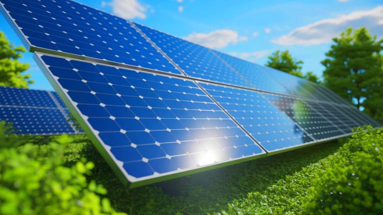 Illustration of innovative antireflective coatings enhancing solar cell efficiency (AI-generated, unrealistic). Credit: Ideogram.