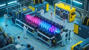 Illustration of the revolutionary soundwave recycling process for fuel cells (AI-generated, unrealistic). Credit: Ideogram.