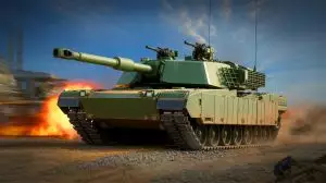 Illustration of the AbramsX tank showcasing its advanced military technology features. Image generated by AI.