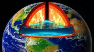 Illustration of a hidden ocean trapped within Earth's mantle beneath the surface (AI-generated, unrealistic). Credit: Ideogram.