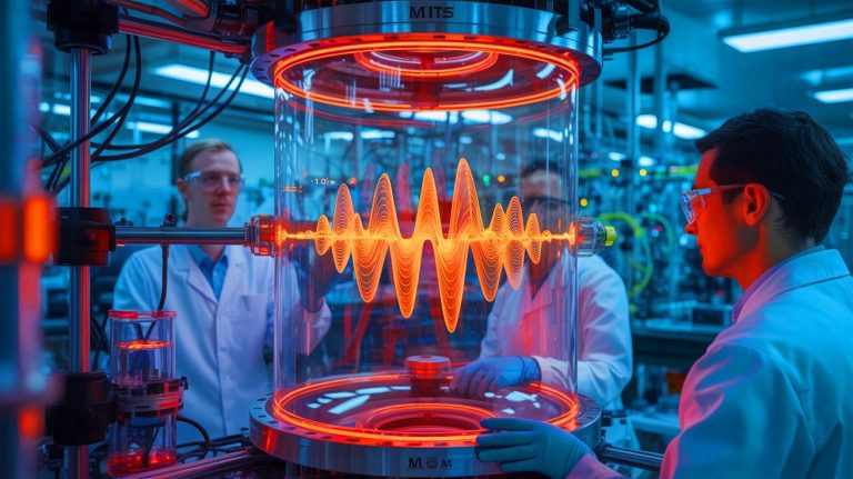 MIT Scientists Freeze the Impossible: Heat Waves Spotted Flowing Through Superfluid Quantum Gas in Groundbreaking Quantum Discovery Illustration of heat waves traveling through superfluid quantum gas (AI-generated, unrealistic). Credit: Ideogram.
