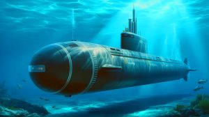 Illustration of the U.S. Navy's potential diesel-electric submarine advancements. Image generated by AI.