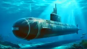 Illustration of the U.S. Navy's potential diesel-electric submarine advancements. Image generated by AI.