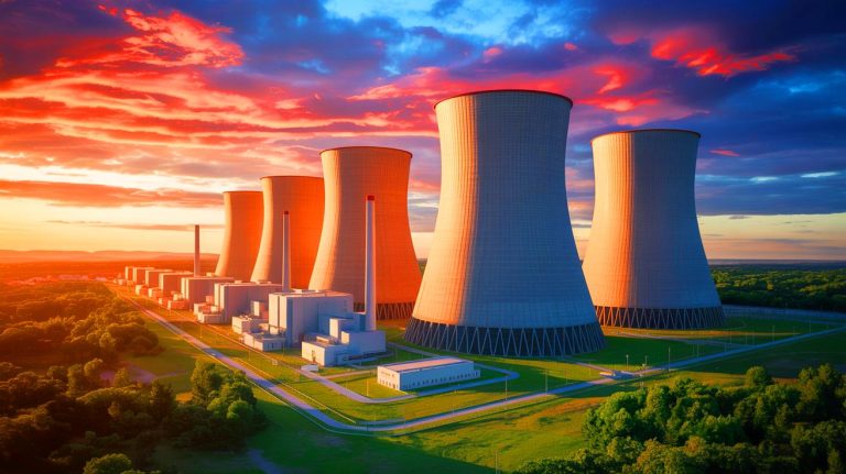 Illustration of Qinshan Phase III nuclear plant setting a world record for continuous operation (AI-generated, unrealistic). Credit: Ideogram.