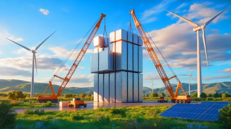 Illustration of the innovative EVx gravity battery system in China. Image generated by AI.
