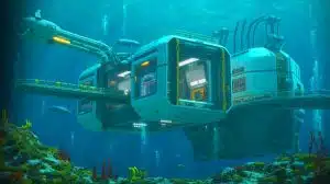 Illustration of China's ambitious underwater research station set to explore deep-sea ecosystems and geopolitical dynamics. Image generated by AI.