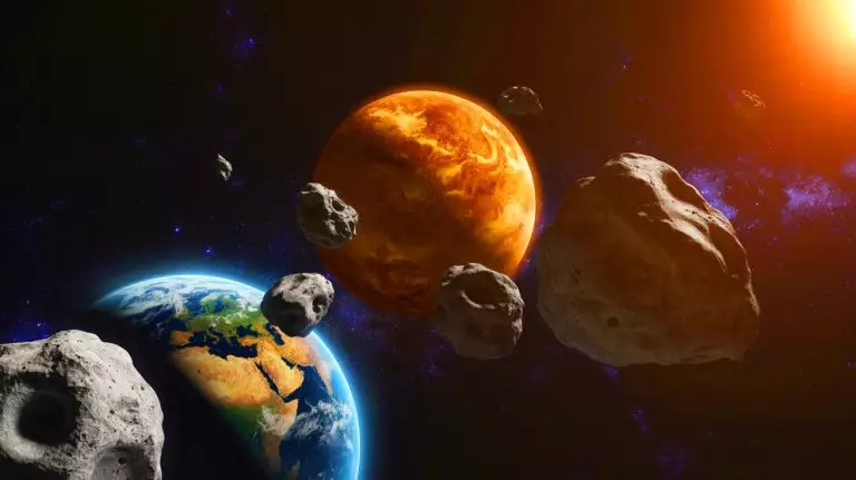 “Collision With Earth Is Real”: NASA Simulation Reveals Venus Asteroids Could Annihilate Entire Regions in the Coming Millennia Illustration of Venus co-orbiting asteroids potentially threatening Earth. Image generated by AI.