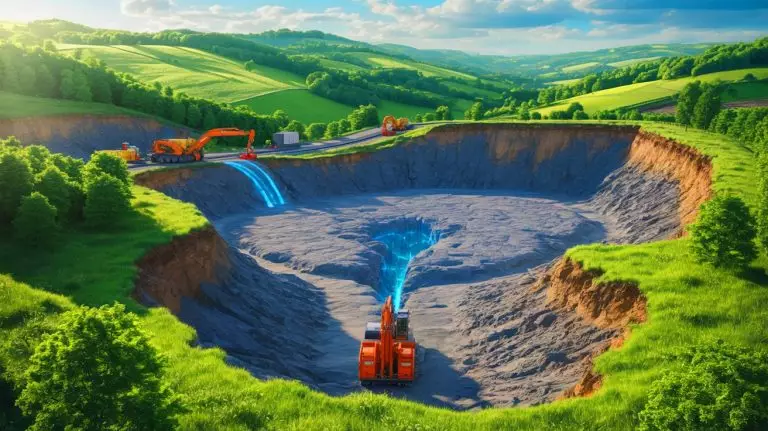 Illustration of the discovery of a massive natural hydrogen deposit in France. Image generated by AI.