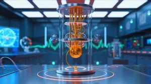 Illustration of a revolutionary quantum clock achieving precision with reduced energy consumption. Image generated by AI.