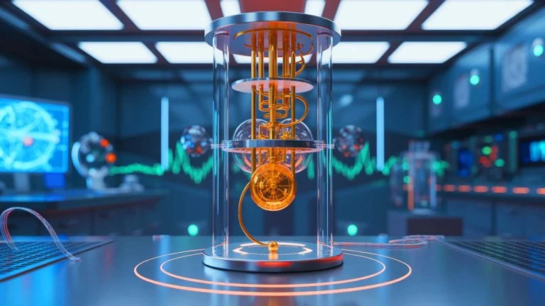 Illustration of a revolutionary quantum clock achieving precision with reduced energy consumption. Image generated by AI.