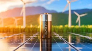 Illustration of a revolutionary zinc-iodine battery technology for sustainable energy storage. Image generated by AI.
