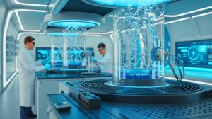 Illustration of a breakthrough in low-cost green hydrogen production using advanced catalysts. Image generated by AI.