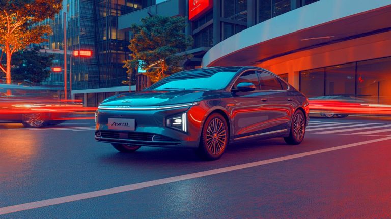 Illustration of Chery's flagship plug-in hybrid sedan, the Fulwin A9L, showcasing its innovative design and advanced technology. Image generated by AI.