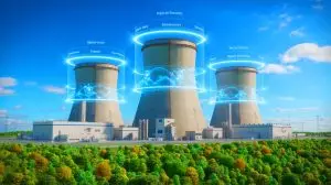 Illustration of advanced digital twins for nuclear reactors enhancing safety and efficiency. Image generated by AI.