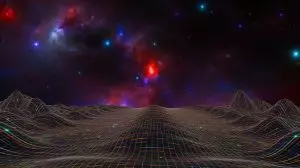 Illustration of the proposed concept of quantized spacetime unifying general relativity and quantum mechanics. Image generated by AI.
