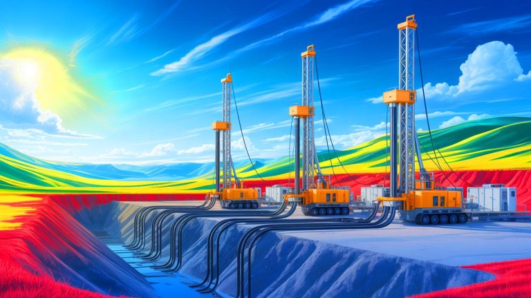 Illustration of groundbreaking advancements in supercritical geothermal energy research. Image generated by AI.