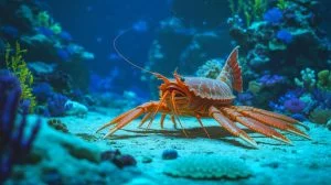 Illustration of Alicella gigantea thriving on the ocean floor. Image generated by AI.