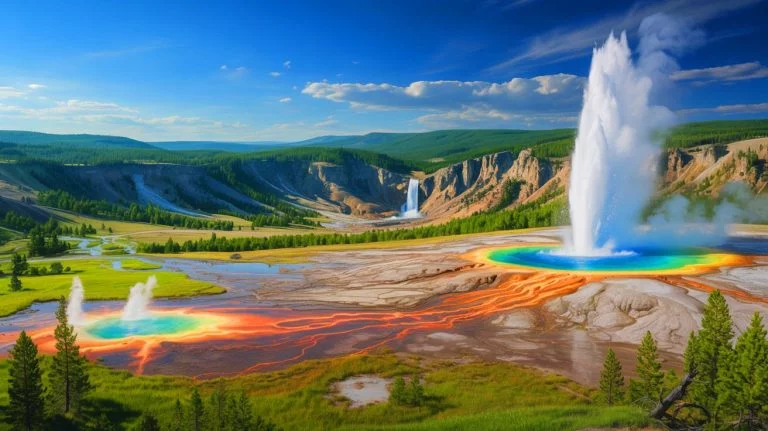 Illustration of the AI-driven discovery of hidden earthquakes beneath Yellowstone.