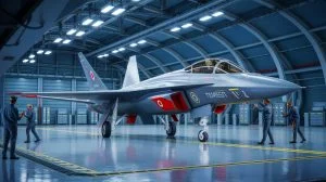 Illustration of the Tempest sixth-generation fighter jet demonstrator developed by BAE Systems, an artificial illustration.