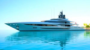 Illustration of Mark Zuckerberg's superyacht, Launchpad, as a symbol of luxury and climate controversy.