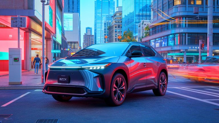 Toyota’s $15,000 Electric SUV Is Crushing the Competition in China With Local Tech, High-End Features, and Record Sales Illustration of Toyota's bZ3X electric SUV showcasing its advanced features and local manufacturing, created by artificial intelligence.