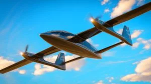 Illustration of AltoVolo's Sigma hybrid eVTOL aircraft redefining personal air travel, generated by artificial intelligence.