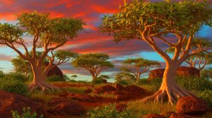 “These Trees Turn CO2 Into Stone”: Amazed Scientists Hail Kenya’s One-of-a-Kind Forest as the Ultimate Breakthrough Against Climate Change Illustration of Kenyan trees converting atmospheric carbon dioxide into stone, generated by artificial intelligence.