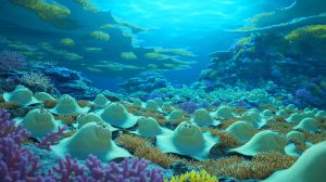 “These Eggs Shouldn’t Exist”: Shaken Scientists Confront Nightmarish Discovery as Underwater Volcano Exposes Thousands of Giant Living Spheres Hidden in the Abyss Illustration of an underwater volcano revealing giant eggs of the Pacific white skate, created by artificial intelligence.