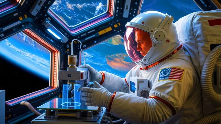 “They Just Rewrote the Future!”: FAMU’s Mind-Blowing 3D Printing Revolution Sends Shockwaves Through NASA and Could Launch Humanity Into Deep Space Illustration of astronauts utilizing 3D printing technology in space, developed by FAMU researchers, to manufacture essential components during missions.