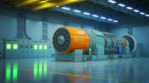 Illustration of the GC-10 centrifuge in a nuclear enrichment facility, generated by artificial intelligence.
