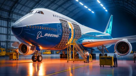 Illustration of the Boeing 747-8 gifted by Qatar to the Trump administration as the new Air Force One.