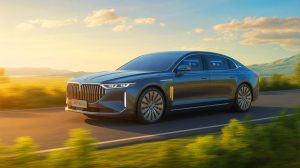 Illustration of the Voyah Passion L, a premium plug-in hybrid sedan with cutting-edge technology and advanced hybrid capabilities.